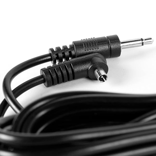 fotoconic Fotoconic 10ft 3M 3.5mm Male Flash PC Sync Cord Cable with 6.35mm Adapter for Studio Strobe Trigger Camera Lighting - View 4 of 5
