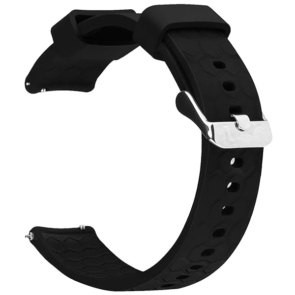 FitTurn FitTurn 22mm Silicone Quick Release Watch Band for Michael Kors Access Bradshaw Smart Watch MKT5001 MKT5004 MKT5013 Black Strap - View 2 of 8