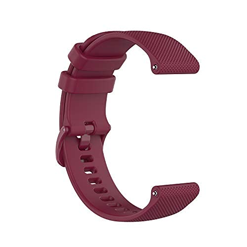 E ECSEM ECSEM Soft Silicone Smart Watch Replacement Straps Compatible with Blackview BV-SW01 BV-SW02 in Wine Red - View 4 of 9