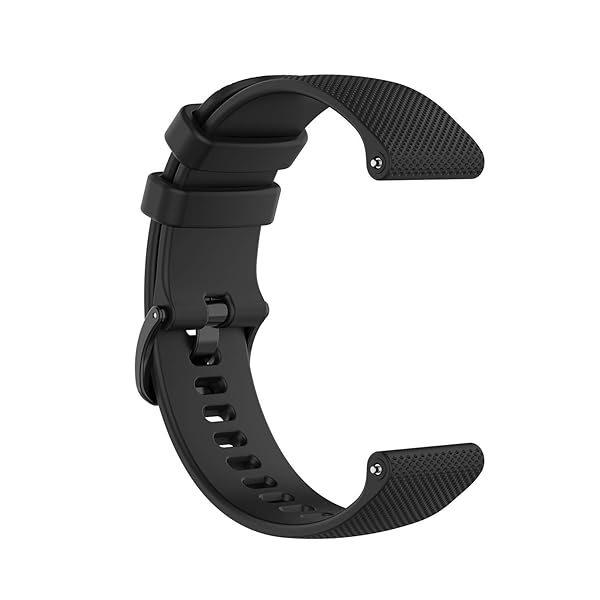 E ECSEM ECSEM Soft Silicone Smart Watch Replacement Straps Compatible with Blackview BV-SW01 BV-SW02 Black - View 6 of 9