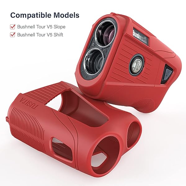 TUSITA TUSITA Silicone Case for Bushnell Tour V5 Slope Shift Laser Golf Rangefinder Red Durable Protection - View 3 of 8