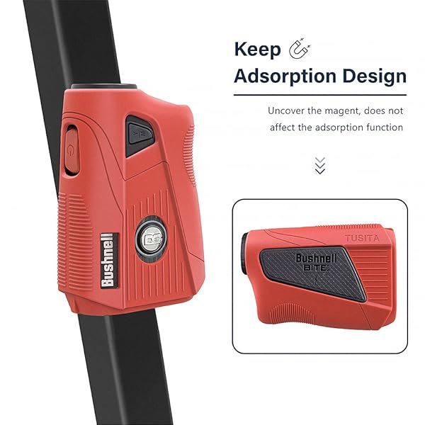 TUSITA TUSITA Silicone Case for Bushnell Tour V5 Slope Shift Laser Golf Rangefinder Red Durable Protection - View 5 of 8