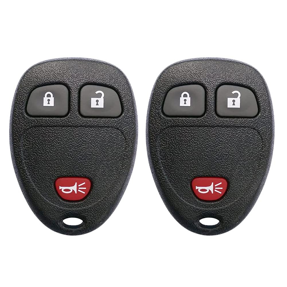 2 Pack Key Fob Replacement for Chevy Silverado Traverse Tahoe GMC Acadia Buick Enclave Saturn Torrent Cadillac 3 Button Remote