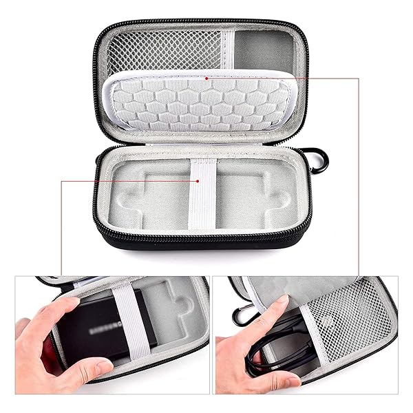 PAIYULE Samsung T7 T7 Touch Portable SSD Case Travel Organizer for 1TB 2TB 500GB USB 3.2 External Drive and Accessories Black - View 3 of 8