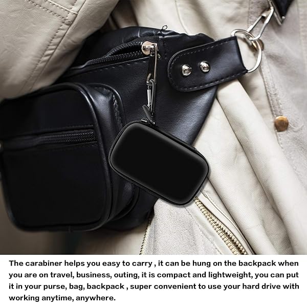 PAIYULE Samsung T7 T7 Touch Portable SSD Case Travel Organizer for 1TB 2TB 500GB USB 3.2 External Drive and Accessories Black - View 8 of 8