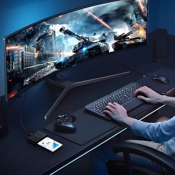 FIDECO FIDECO USB 3.0 to SATA IDE Adapter Cable for 2.5 3.5 inch HDD SSD with 12V Power Supply Universal Compatibility - View 6 of 9