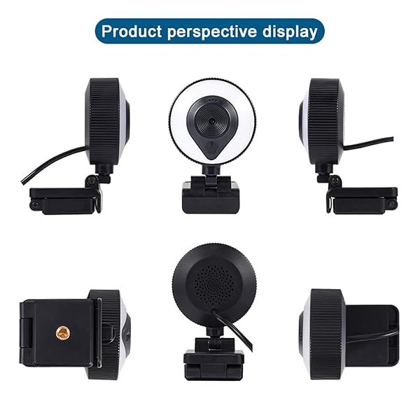 RERBO RERBO 1080p Webcam AutoFocus 2K Adjustable Brightness with Microphone and Tripod for Live Streaming and Video Conferencing - View 9 of 9