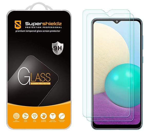 Supershieldz Supershieldz 2 Pack Tempered Glass Screen Protector for Samsung Galaxy A02 Anti Scratch Bubble Free - View 2 of 5