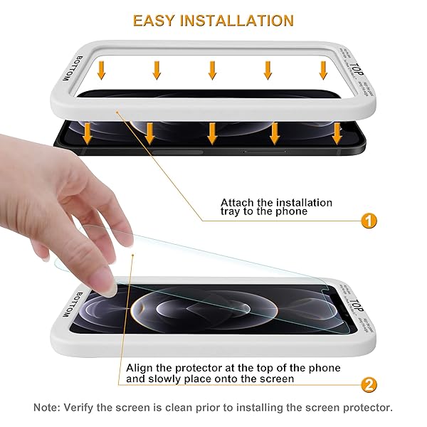 Supershieldz Supershieldz 2 Pack Tempered Glass Screen Protector for iPhone 12 Pro Max Easy Installation Anti Scratch Bubble Free - View 3 of 7