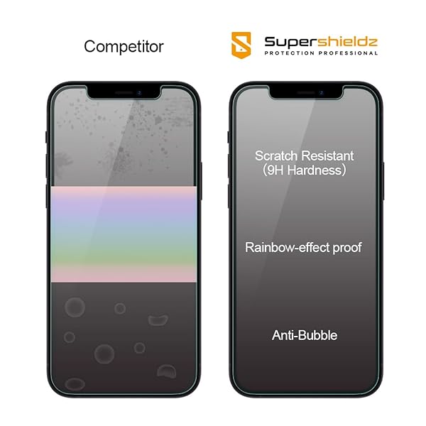 Supershieldz Supershieldz 2 Pack Tempered Glass Screen Protector for iPhone 12 Pro Max Easy Installation Anti Scratch Bubble Free - View 4 of 7