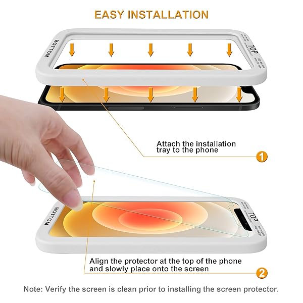 Supershieldz Supershieldz 2 Pack Tempered Glass Screen Protector for iPhone 12 and 12 Pro 6.1 inch Easy Installation Anti Scratch Bubble Free - View 3 of 7