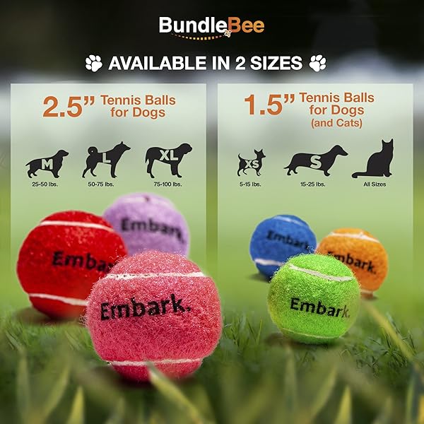 Petite Paws BundleBee Squeaky Mini Tennis Balls for Small Dogs 1.5 Inch 6 Pack Interactive Fetch Dog Toys for Training and Positive Reinforcement - View 5 of 10