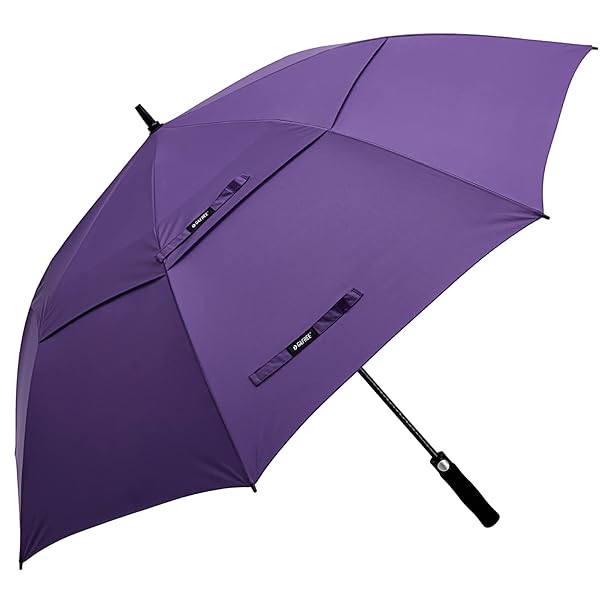 G4Free G4Free 62 Inch Automatic Open Golf Umbrella Extra Large Double Canopy Windproof Waterproof Purple - View 2 of 8