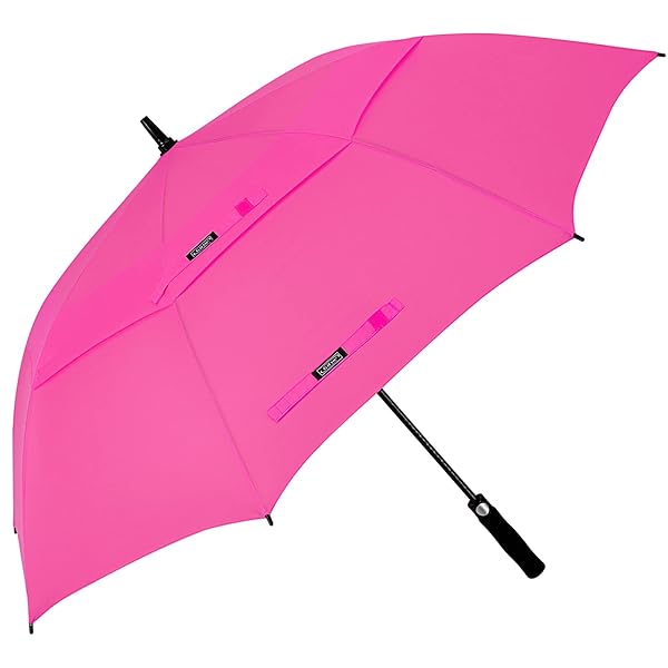 G4Free G4Free 68 Inch Automatic Open Golf Umbrella Extra Large Double Canopy Windproof Waterproof Pink - View 2 of 10
