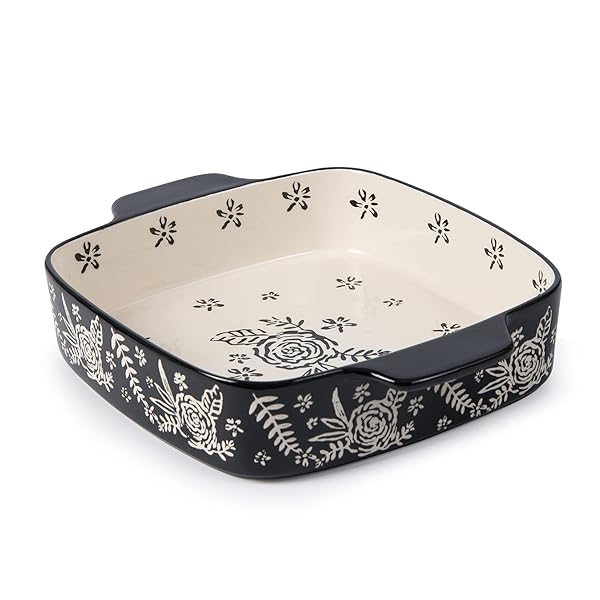 Wisenvoy Wisenvoy Ceramic Baking Dish 9x9 Square Rose Dish Pan Set for Brownies Casseroles Lasagna - View 2 of 5