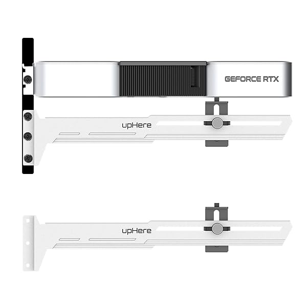 upHere upHere G276WT White Graphics Card GPU Brace Support Adjustable Length and Height Video Card Sag Holder Bracket