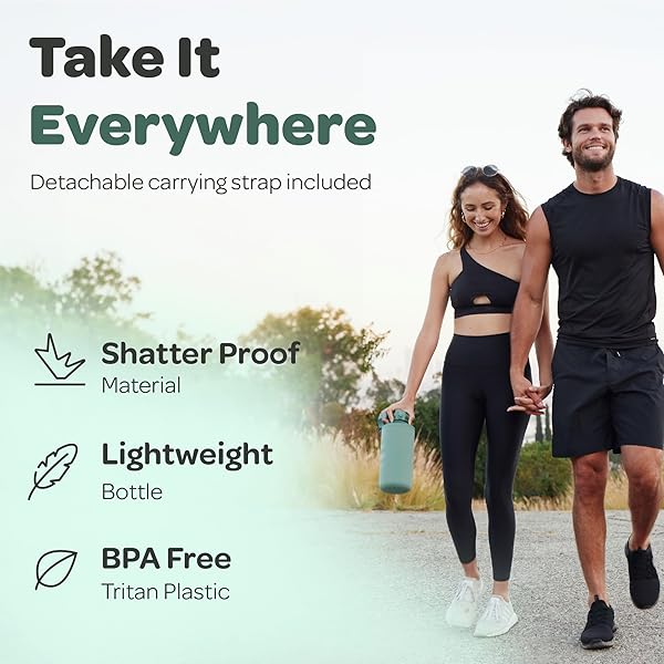 Hydracy Hydracy 64 oz Water Bottle with Time Marker & Fruit Infuser - BPA Free, Leak Proof, Perfect for Gym & Outdoor Activities - View 4 of 10