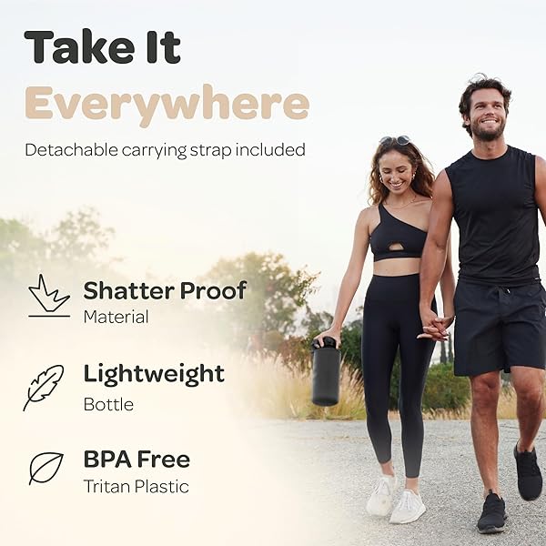 Hydracy Hydracy 64 oz Motivational Water Bottle: Leak-Proof, Time Marker, Fruit Infuser - Perfect Gym & Gift Choice! - View 5 of 11