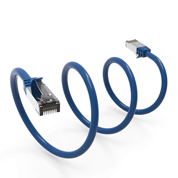 Beszin Beszin 50 Micron Gold Plated 5Ft Cat 8 SFTP Shielded Ethernet Network Cable Blue 26AWG 10 Pack - View 5 of 6