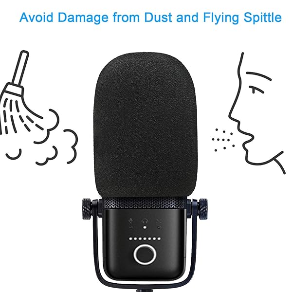 SUNMON Wave 3 Pop Filter Professional Mic Windscreen Foam Cover for Elgato Wave USB Condenser Microphone Reduces Pops and Hisses by SUNMON - View 3 of 7