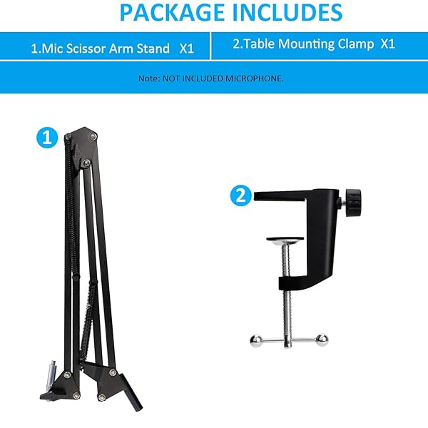 SUNMON Wave 1 Microphone Stand Professional Mic Boom Arm Compatible with Elgato Wave 1 USB Condenser Microphone by SUNMON - View 7 of 8