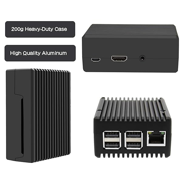 Geekworm Geekworm Raspberry Pi 3 B Plus Case Aluminum Alloy Heavy Duty Cooling Metal Case with Heatsink Compatible with Raspberry Pi 3 Model B - View 5 of 9