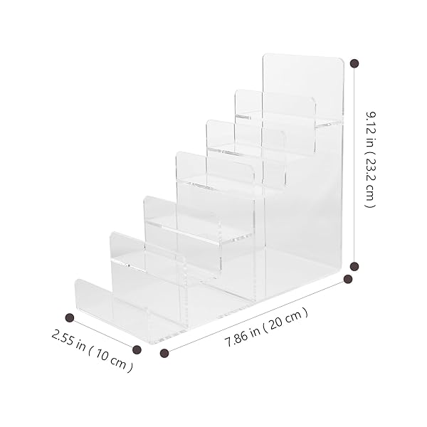 Cabilock Cabilock Clear Acrylic Display Risers 6 Tier Wallet Handbag Purse Jewelry Cosmetic Organizer Shelf - View 4 of 10