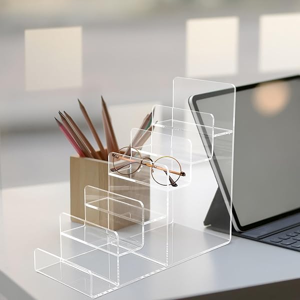 Cabilock Cabilock Clear Acrylic Display Risers 6 Tier Wallet Handbag Purse Jewelry Cosmetic Organizer Shelf - View 6 of 10