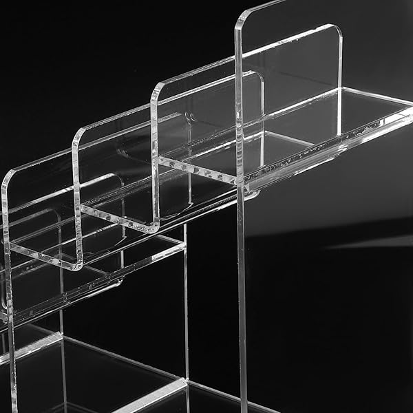 Cabilock Cabilock Clear Acrylic Display Risers 6 Tier Wallet Handbag Purse Jewelry Cosmetic Organizer Shelf - View 7 of 10