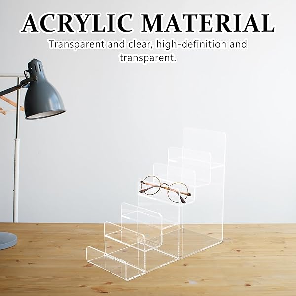 Cabilock Cabilock Clear Acrylic Display Risers 6 Tier Wallet Handbag Purse Jewelry Cosmetic Organizer Shelf - View 9 of 10