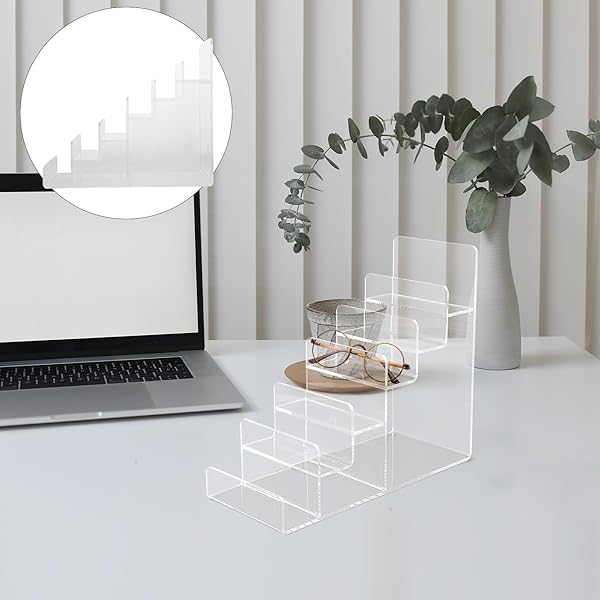 Cabilock Cabilock Clear Acrylic Display Risers 6 Tier Wallet Handbag Purse Jewelry Cosmetic Organizer Shelf - View 10 of 10