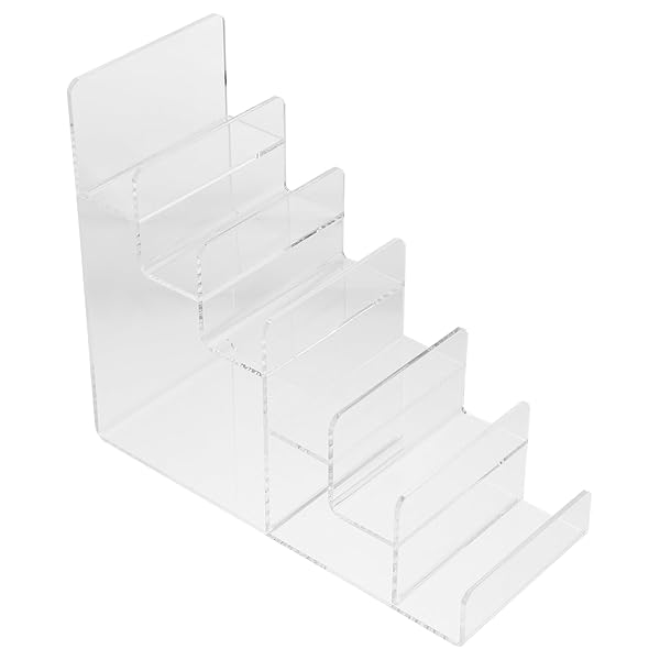 Cabilock Cabilock Clear Acrylic Display Risers 6 Tier Wallet Handbag Purse Jewelry Cosmetic Organizer Shelf