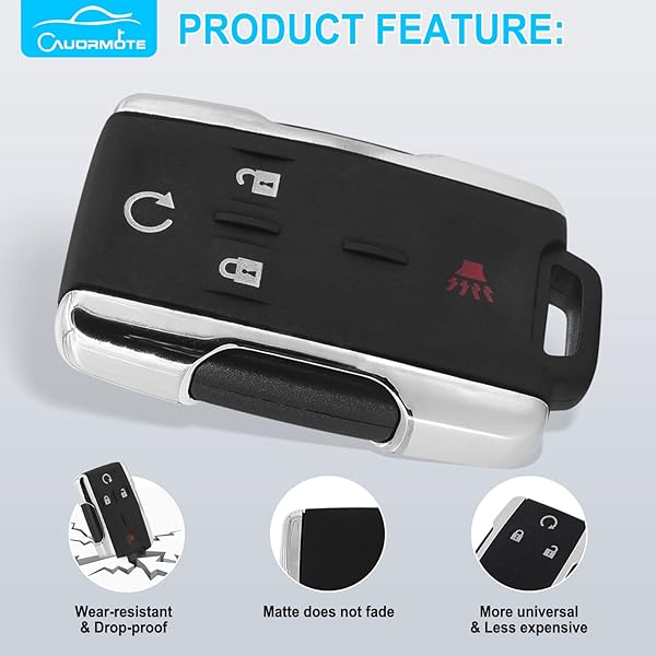 CAUORMOTE Key Fob Replacement for Chevrolet Keyless Entry Remote 2014-2020 Chevy Silverado Colorado 2015-2021 GMC Sierra Canyon M3N32337100 2 Pack - View 5 of 7