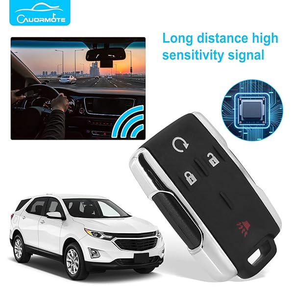 CAUORMOTE Key Fob Replacement for Chevrolet Keyless Entry Remote 2014-2020 Chevy Silverado Colorado 2015-2021 GMC Sierra Canyon M3N32337100 2 Pack - View 6 of 7