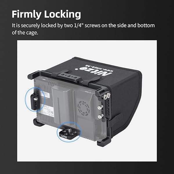 Nitze Nitze Cage for Feelworld LUT6/LUT6S/LUT6E Monitor - Sunhood, HDMI Clamp & NATO Rail - JTP2-LUT6S - View 6 of 9