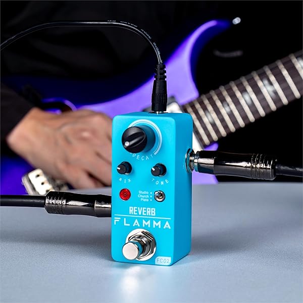 FLAMMA FLAMMA FC02 Mini Reverb Pedal: 3 Digital Effects, True Bypass for Guitarists - View 6 of 10