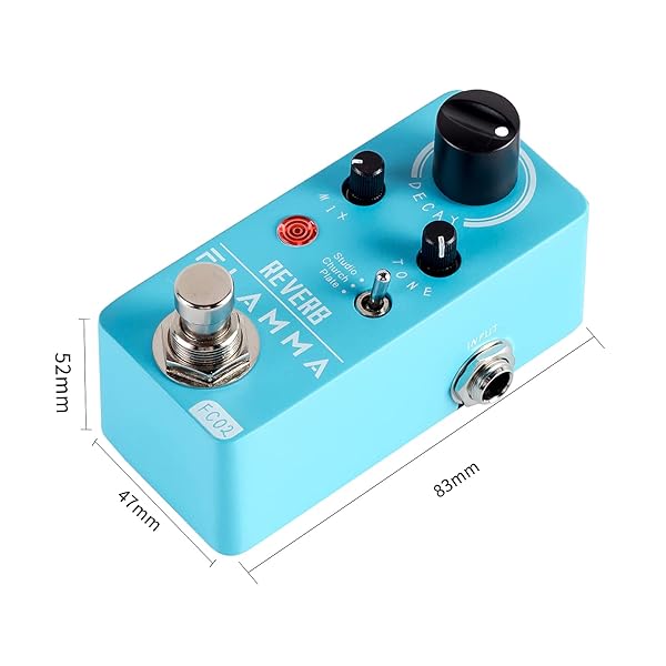 FLAMMA FLAMMA FC02 Mini Reverb Pedal: 3 Digital Effects, True Bypass for Guitarists - View 10 of 10