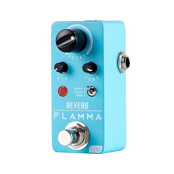 FLAMMA FLAMMA FC02 Mini Reverb Pedal: 3 Digital Effects, True Bypass for Guitarists - View 3 of 10