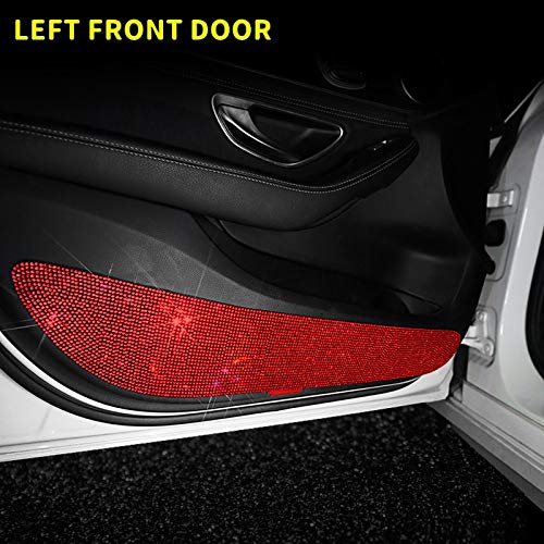 eing Eing Bling Car Anti Kick Pad Crystal Door Protective Pad Universal Anti Collision Stickers 4 Pack Red - View 3 of 7