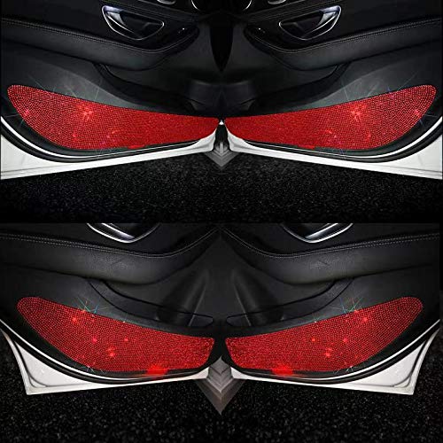 eing Eing Bling Car Anti Kick Pad Crystal Door Protective Pad Universal Anti Collision Stickers 4 Pack Red - View 2 of 7