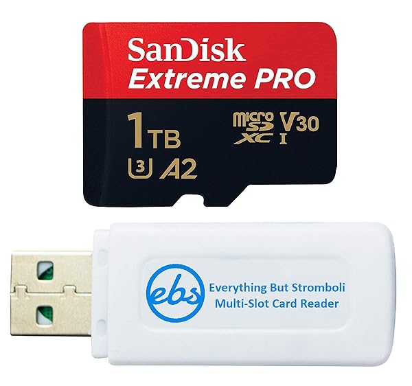 Everything But Stromboli SanDisk 1TB Extreme Pro MicroSD Card with Adapter for GoPro Hero 9 8 Max 360 U3 V30 4K A2 Class 10 and Everything But Stromboli Reader - View 2 of 7