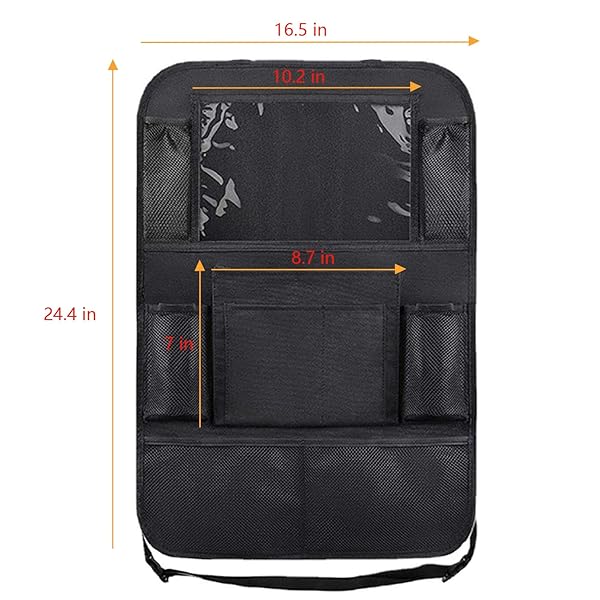 Tianle "Tianle Backseat Car Organizer: 10" Table Holder & 9 Pockets for Kids - Essential Travel Accessory for Road Trips" - View 9 of 9