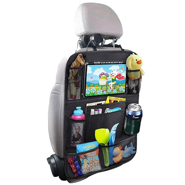 Tianle "Tianle Backseat Car Organizer: 10" Table Holder & 9 Pockets for Kids - Essential Travel Accessory for Road Trips" - View 3 of 9