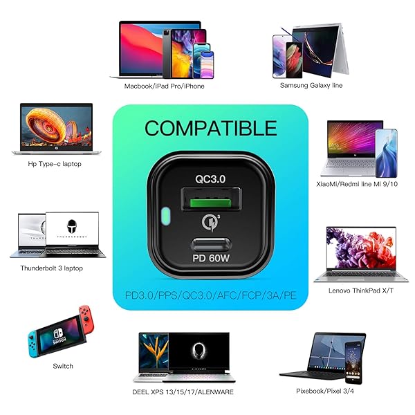 REXING REXING JETSPEED Black 78W PowerDrive USB Car Charger Dual Port QC3.0 PD3.0 Fast Charge for Dashcam Android iPhone iPad MacBook Windows - View 9 of 11