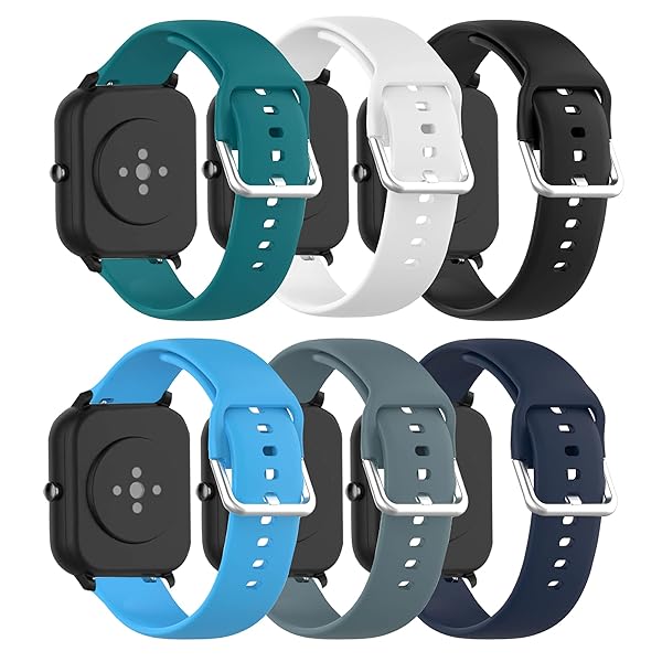 E ECSEM ECSEM Replacement Bands for Yamay SW020 SW021 SW023 Smart Watch 6 Pack Durable Straps - View 2 of 8