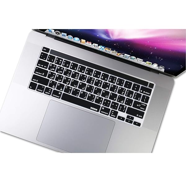 XSKN XSKN Silicone Keyboard Cover for MacBook Pro 13.3 16 inch Touch Bar Touch ID Arabic Black US Version A2251 A2289 A2338 M1 A2141 - View 3 of 9