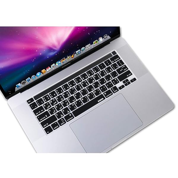 XSKN XSKN Silicone Keyboard Cover for MacBook Pro 13.3 16 inch Touch Bar Touch ID Arabic Black US Version A2251 A2289 A2338 M1 A2141 - View 4 of 9