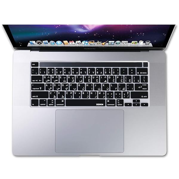 XSKN XSKN Silicone Keyboard Cover for MacBook Pro 13.3 16 inch Touch Bar Touch ID Arabic Black US Version A2251 A2289 A2338 M1 A2141 - View 8 of 9