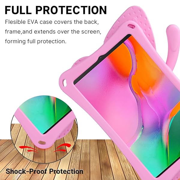 Simicoo Simicoo 3D Cute Butterfly Case for Samsung Galaxy Tab A 10.1 (2019) - Shockproof, Kids-Friendly, Heavy Duty Protection (Pink) - View 10 of 10