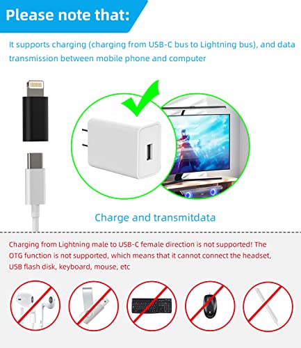 zoyuzan Zoyuzan 3-Pack USB C to Lightning Adapter for iPhone 12/11 Pro Max & iPad Air - Fast Charging Connector - View 4 of 9